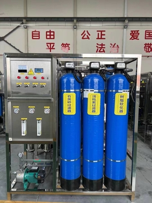 0.5 toneladas de equipos de ósmosis inversa de dos etapas para la purificación de agua mineral pura