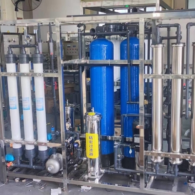 Tres latas de agua potable pura equipo de ósmosis inversa doble etapa bipolar