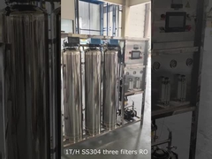 1 tonelada/h RO todo en uno personalización SS304 PVC frasco de vidrio dos o tres filtros